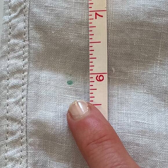 Nicole Miller Pale Blue / Baby Blue Pull on Linen Pants, Flap Pockets, Size S - Picture 10 of 10